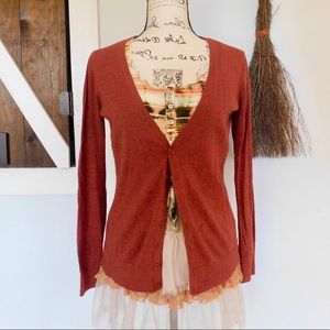 Brick Red Cardigan Sweater Size Small Forever21